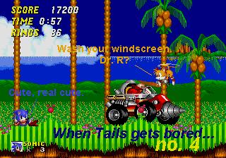 Sonic: "He never cleans my Tornado...."